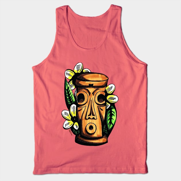 Plumeria Tiki. Tank Top by hybridgothica